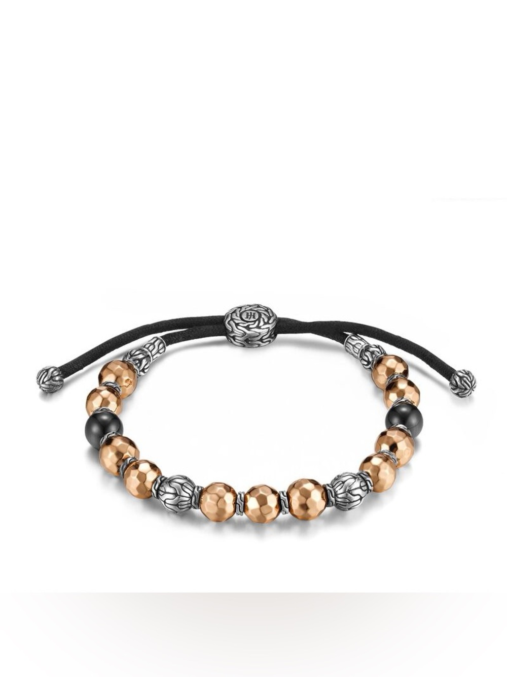 John Hardy Classic Chain Hammered Bead Tourmaline Pull Through Bracelet